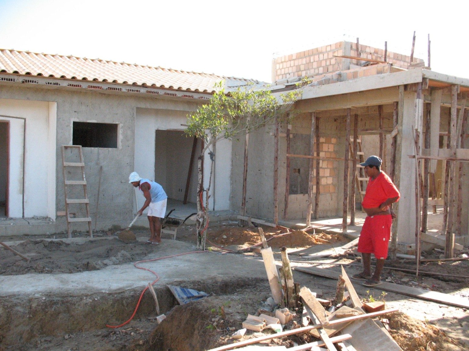 Etapa de obra e construção