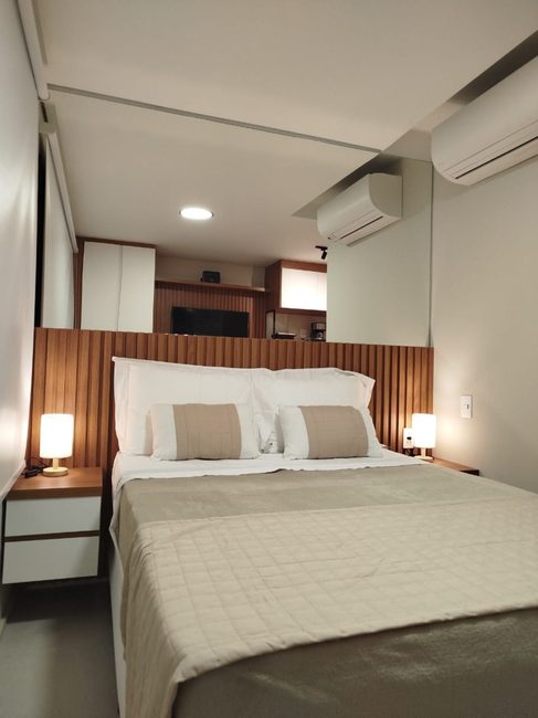 Studio 20 m² depois da reforma - dormitório integrado